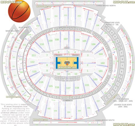 Madison Square Garden seating chart - Detailed seat numbers, rows and sections, Knicks