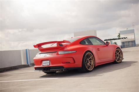 Matte Red Porsche 911 GT3 on Deep Concave Rims by ADV.1 — CARiD.com Gallery