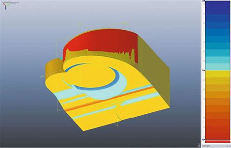 Evaluation of deviations from design with coloring based on color scale ...