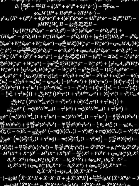 "Standard Model Lagrangian Higgs Boson Formula Physics Teacher ...