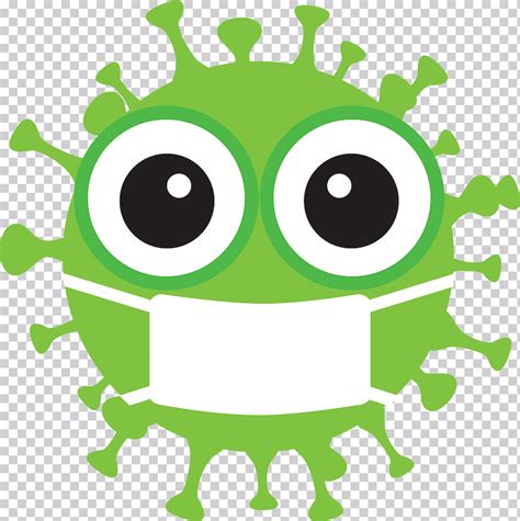 Descarga gratis | Virus coronavirus COVID19, Verde, Dibujos animados, Sonrisa png | Klipartz