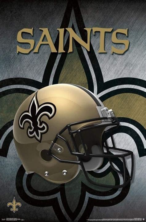 New Orleans Saints Helmet Art 22x34 Football Poster | New orleans saints football, New orleans ...