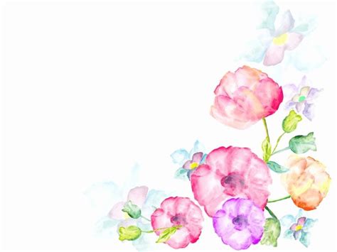 Flower Background Powerpoint | Floral watercolor, Pretty flowers ...