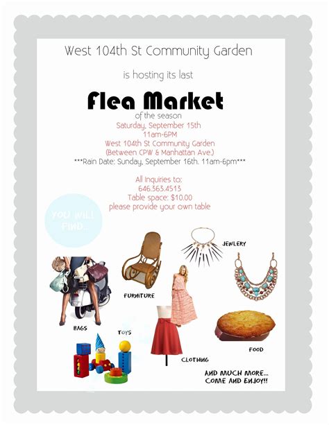 Flea Market Flyer Template Free Best Of Flea Market Logo Clipart ...