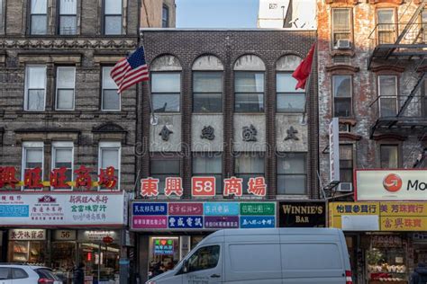 Chinatown Neighborhood in Lower Manhattan NYC Daylight View Showing ...