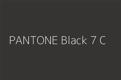 PANTONE Black 7 C Color HEX code