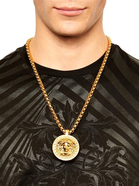 Versace Medusa Necklace in Metallic for Men | Lyst