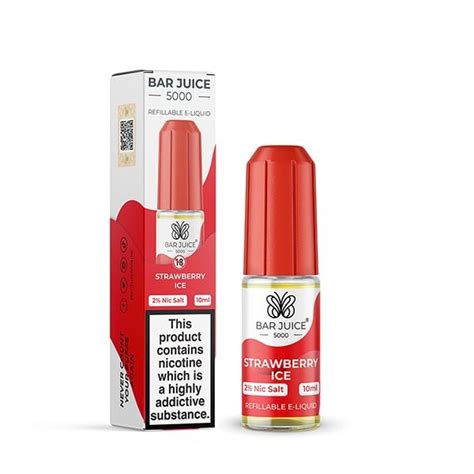 BAR JUICE 5000 - STRAWBERRY ICE 10ML (Best Prices In Europe) → Just Vape