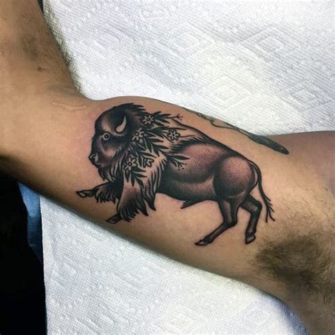 70 Bison Tattoo Designs For Men - Buffalo Ink Ideas