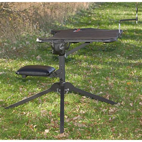 Big Game® Swivel Action Shooting Bench, Black - 137864, Shooting Rests at Sportsman's Guide