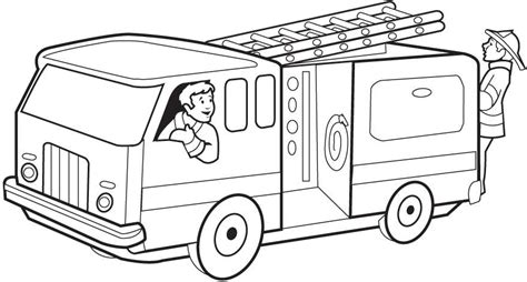 Firetruck #135806 (Transportation) – Free Printable Coloring Pages