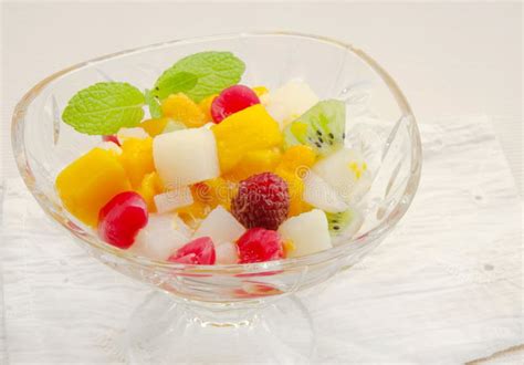 Gelatin fruit salad stock image. Image of raspberry, snack - 48471257