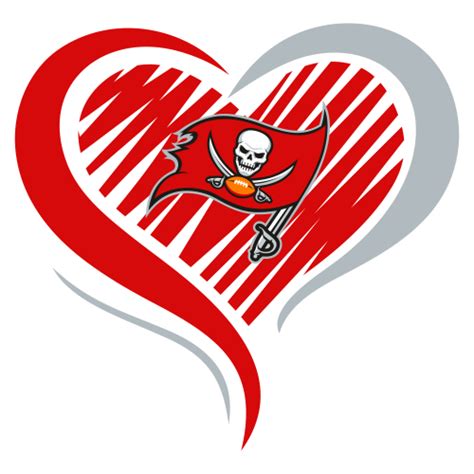 Tampa Bay Buccaneers Logo SVG | Love Heart Tampa Bay Buccaneers Svg | Tampa Bay Buccaneers NFL ...