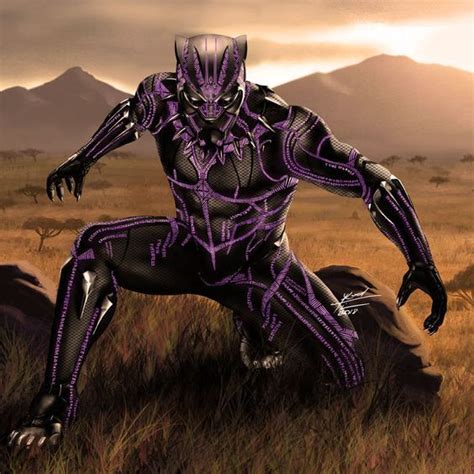 Black Panther with Vibranium suit | Black panther superhero, Black ...