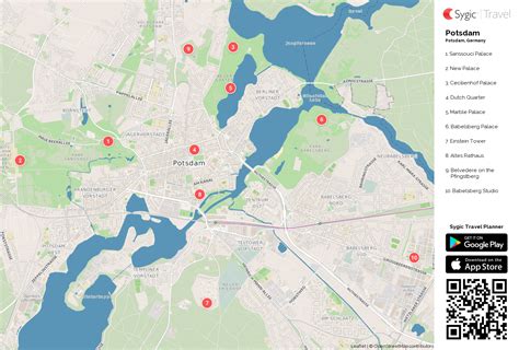 Potsdam Printable Tourist Map | Sygic Travel