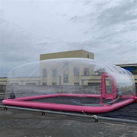 25x53ft New Design Beautiful Pink Transparent Inflatable Pool Dome ...