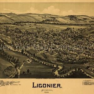 Map 1900 Map Ligonier Pennsylvania 1900 Ligonier - Etsy