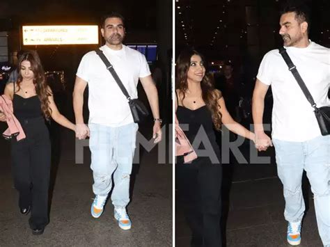 Newlyweds Arbaaz Khan and his wife Sshura Khan return from their honeymoon, get papped at airport