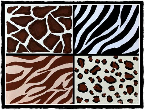 Animal Patterns - Zebra - Giraffe - Leopard - Tiger Painting by Barbara Griffin