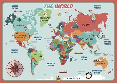 World Map For Kids
