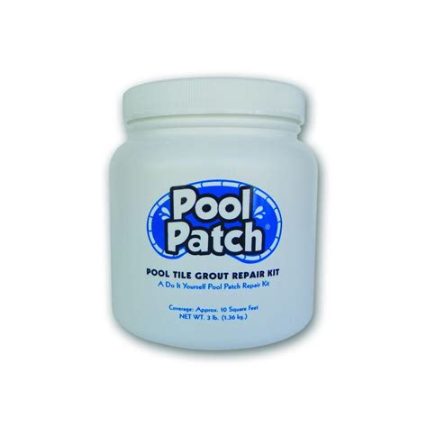 Pool Patch 3 lb. White Pool Tile Grout Repair Kit-PTGRW3 - The Home Depot