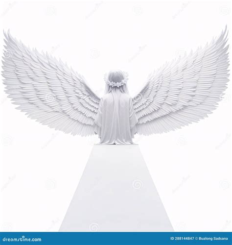 White Angel Wings are Isolated on a White Background. Stock Image ...