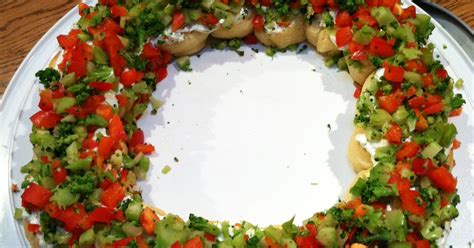 Irreplaceable is being different: Christmas Crescent roll Veggie Wreath