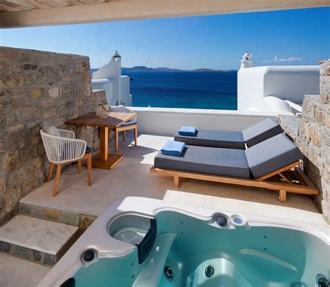 Premium jet tub seaview rooms Mykonos | Mykonos Grand Hotel ...