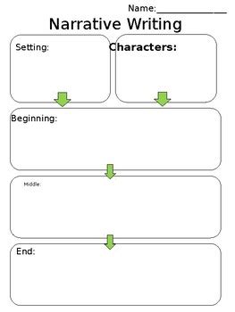 Narrative Writing Graphic Organizer by Ashlyn Krei | TpT