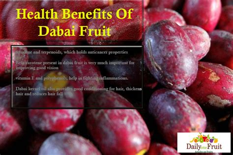 Health Benefits Of Dabai Fruit - dailyonefruit