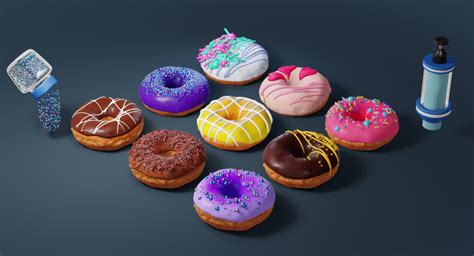 Blender Geometry Nodes Donut Simulation 🍩