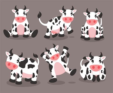 Cartoon Cow Vector Vector Art & Graphics | freevector.com