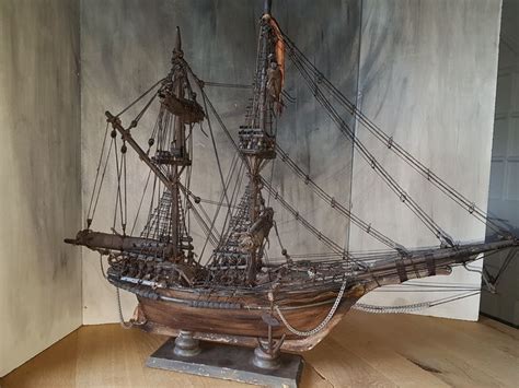 Antique wooden pirate ship (75 cm) - around 1920 - Catawiki