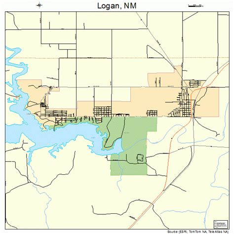 Logan New Mexico Street Map 3542040