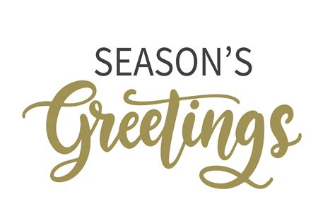 Seasons Greetings lettering text banner. Christmas greeting card with modern calligraphy ...