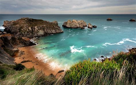 Coastline Picture - Earth Coast Horizon Ocean Rock Sea