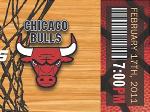 Chicago Bulls Ticket by Andrea Lind on Dribbble