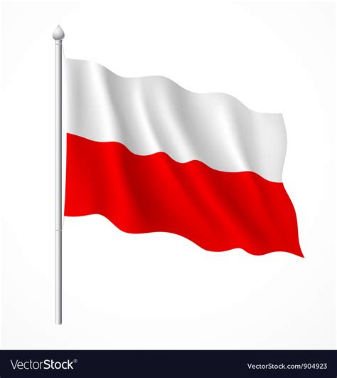 Poland flag Royalty Free Vector Image - VectorStock