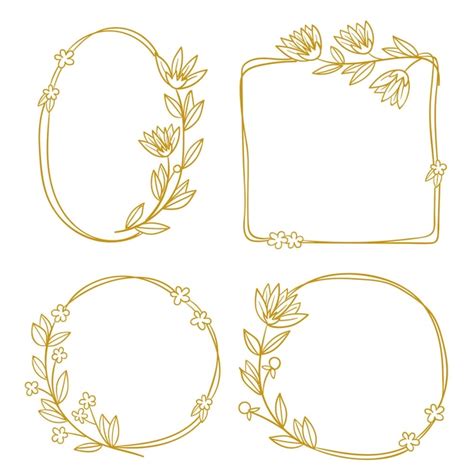 Free Vector | Floral frame collection