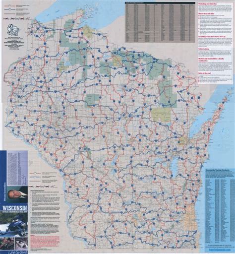 Wisconsin Official Snowmobile Trail Map | Map or Atlas | Wisconsin Historical Society