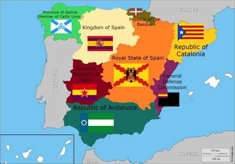 1934. Spanish Civil War if the French Republic survived.: imaginarymaps Fantasy Map Generator ...