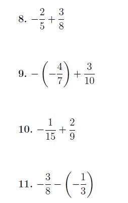 Adding and subtracting positive and negative fractions worksheet no 2 ...