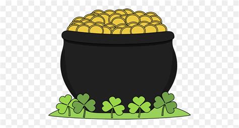 Pot Of Gold And Shamrocks St Patricks Day Clip Art - Pot Of Gold Clipart – Stunning free ...