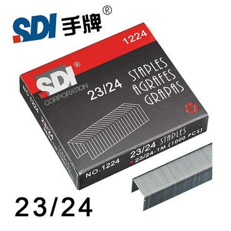 Taiwan SDI 23/24 Heavy Duty Staple Staples in big Stapler Silver Metal 1000Pcs/Box 1224-in ...