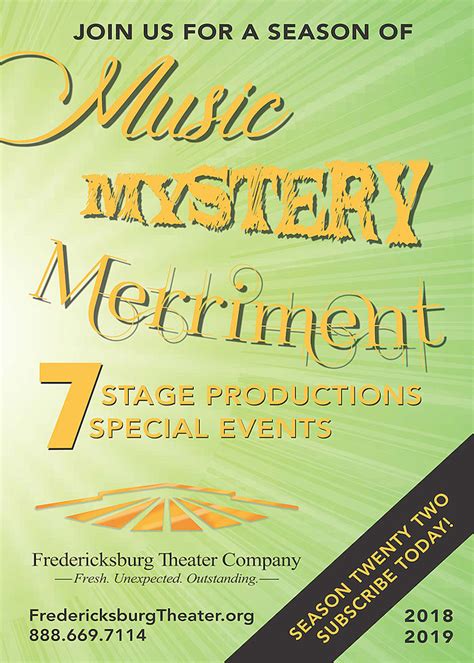 2018-2019 Season, Fredericksburg Theater | CTX Live Theatre