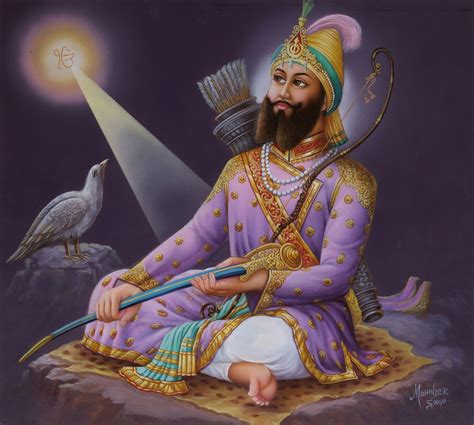 GURU GOBIND SINGH SEATED HOLDING A SWORD BY MOHINDER SINGH, INDIA, 2ND ...