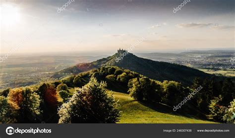 Aerial View Famous Hohenzollern Castle Germany Photo Taken Drone Stock ...