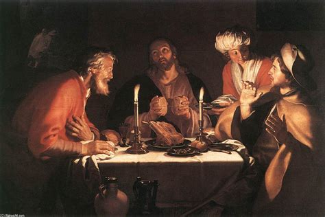 Les disciples d Emmaüs, 1622 de Abraham Bloemaert (1564-1651, Netherlands) | Reproductions De ...