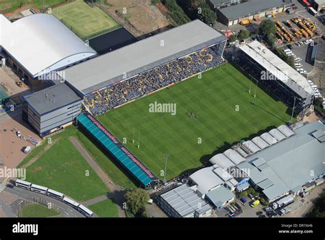 Aerial view of Sixways Rugby Stadium, Worcester Stock Photo: 65930178 ...