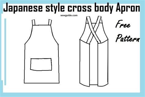 Make Easy Japanese style CROSS BACK APRON - Free diy pattern & tutorial ...